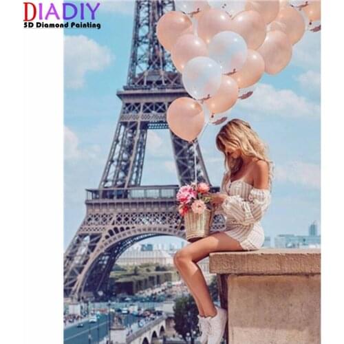 5D Diamond Painting Full Square/Round Landscape Cross Stitch Diamond Embroidery Eiffel Tower Scenery Rhinestones Art Hobby Gift