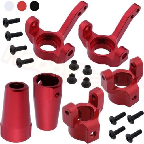 6pcs Aluminum Knuckle Hub Carrier Set Replacement of AX30494 AX30495 AX30496 For AXIAL SCX10 1/10 Rock Crawler Upgrade Parts