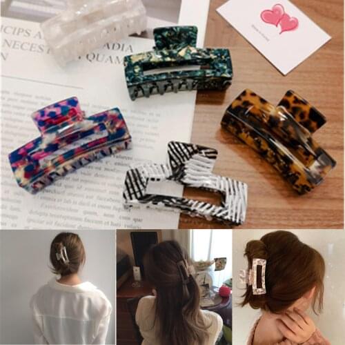 Acetate Sheet Korean Net Red Retro Hair Accessories Girl Grabbing Clip Large Simple Temperament Hair Catch Daily Hair Styling