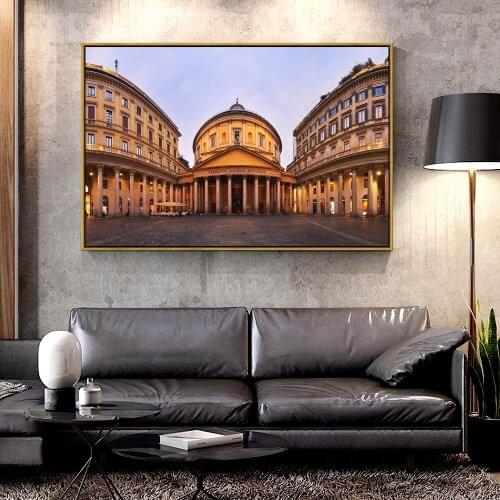 Artcozy Oil Canvas Painting san_carlo_al_corso_church_milan_italy For Home Decoration Wall Art