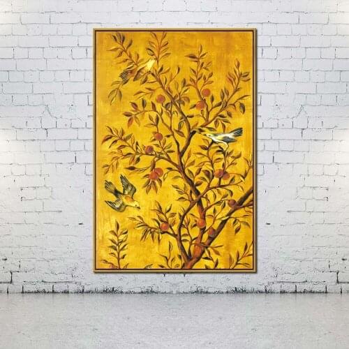 Artcozy Oil Canvas Painting floral yellow trees for walls For Home Decoration Wall Art