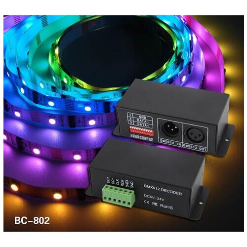 BC-802-6803 DMX512 Signal Decoder, Dream Color Decoder support LPD1101, D705, UCS6909, UCS6912