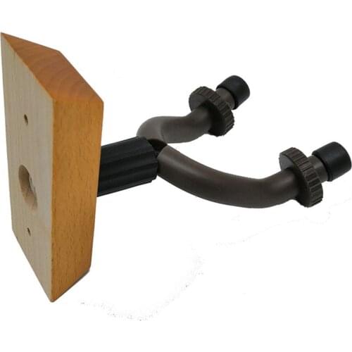 Wooden Wall Mount Guitar Hook Hanger Holder Bracket Silicone Hook Protective Jacket for Acoustic Guitar Bass Ukulele