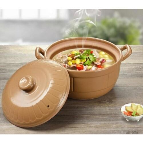 Household Kitchen Soup Pot High Temperature Open Flame Ceramic Cooking Pot Steamer Casserole Multifunctional Cookware