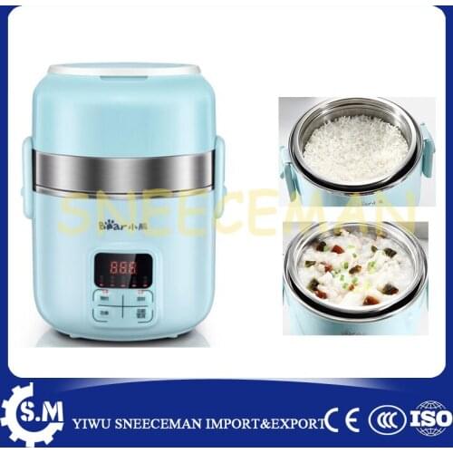 Stainless steel Double Layer Intelligent Rice Cooker Lunch Box Office Student Reservation Timing Portable Cooking Rice steamer