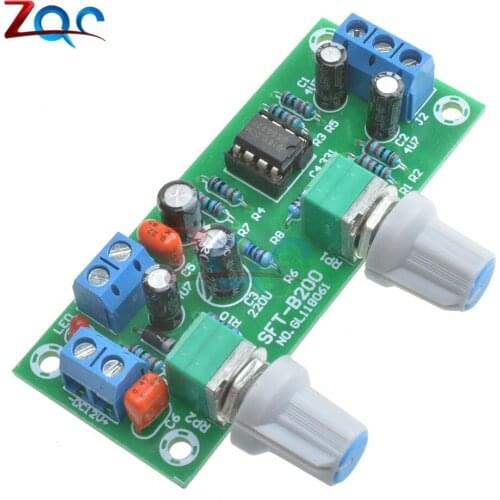 DC 12V-24V Low-pass Filter NE5532 Subwoofer Process Pre-Amplifier Preamp Board Electric Circuit Integrated Circuits