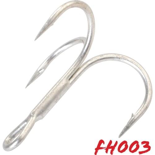 FTK 10-20pcs/pack Round Treble Hook High Carbon Steel Ocean Fishing Lure Hook Bass Pike Barbed Hook Japan High Quality Fishhooks