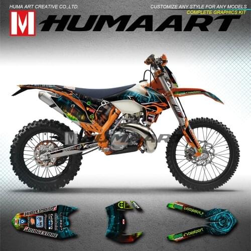 HUMAART Personalised Stickers MX Racing Graphics Vinyl Kit for 125 200 250 300 350 450 EXC EXCF EXC-F XCW XCF-W 2014 2015