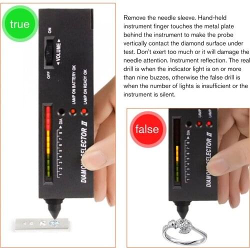 Crystal Tester Tool Thermal Conductivity Meter Drill Pen Hardness Identification Instrument Detection Diamond Authentic Jade