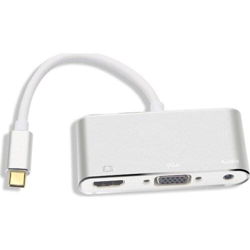 USB C Hub Adapter 3 in 1 Type-C to 4K HDMI USB 3.1 Charging Multi-port Converter Splitter for MacBook Pro PC Computer