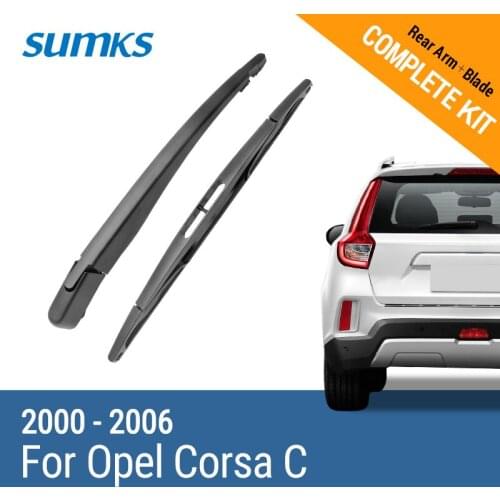 SUMKS Rear Wiper & Arm for Opel Corsa C 2000 2001 2002 2003 2004 2005 2006