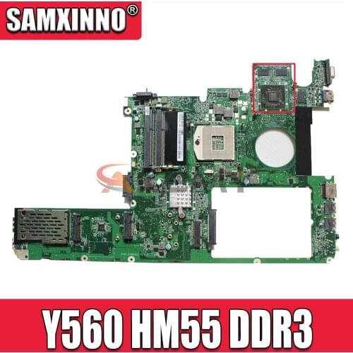 Akemy laptop motherboard For Lenovo y560 HM55 DDR3 HD5730 11S1102136 DAKL3AMB8G1 DAKL3AMB8D0 DAKL3AMB8E0 DAKL3AMB8E0 free cpu
