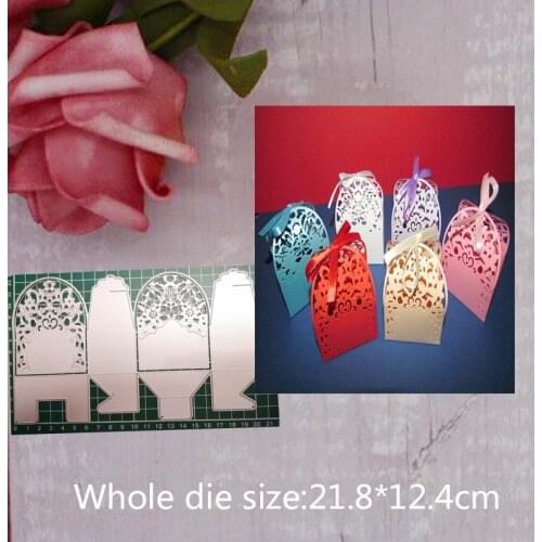 21.8*12.4cm Metal Cutting Dies Gift Box for DIY Scrapbook Paper Craft Stitch Creative Stamps and Dies Cut Template