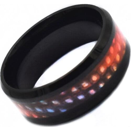 Fashion Stainless Steel Black Rings For Women Elegant Bohemian Engagement Color Statement Rings Men Jewelry