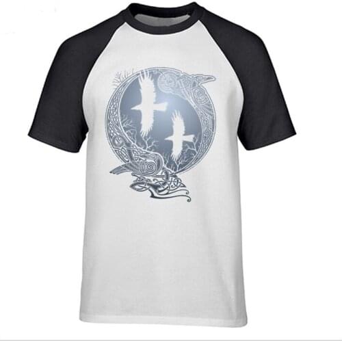 Youth Skateboard streetwear Men T-shirt Vikings TV Series Odins Raven Ragnar Lodbrok Tshirt running sport mens tops t shirt