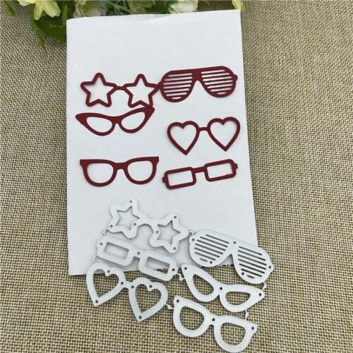 Glasses set Metal Cutting Dies Stencils For DIY Scrapbooking Decorative Embossing Handcraft Die Cutting Template
