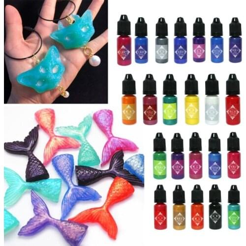 23 Colors Pearlescent Resin Pigment Kit Liquid Pearl-luster Resin Pigment Colorant Dye Resin Jewelry Making Tools Kit