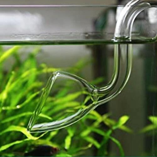 Glass Lily Pipe Set Transparent Skimmer Inflow and Outflow Pipe for Aquarium Fish Tank Filter Tubing with Cleaning Brush