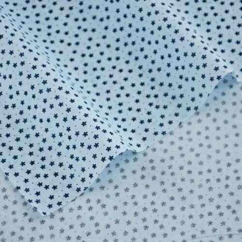 New Arrivals 100% Cotton Fabrics Clothes Fat Quarter Printed Sewing Little Blue Flowers Designs Tecido Crafts Patchwork Dolls