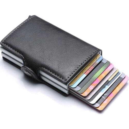 New Fashion Unisex Pop Up Credit Card Holder Wallet Multi-slot Card Case PU Credit Card Case Security Blocking Wallet Case