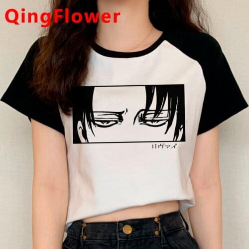 Attack on Titan Shingeki No Kyojin Levi top tees t-shirt women harajuku kawaii kawaii japanese 2021 clothes summer top