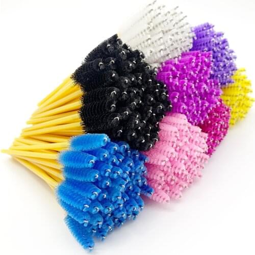 ZANSE Disposable 50 Pcs/Pack Eyelash Eye Lash Makeup Brush Mini Mascara Wands Brush Eyelash Extension Tool