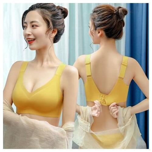 Sexy Thai latex seamless underwear small bra gathered winter without rims to receive auxiliary milk adjustable sports vest thin