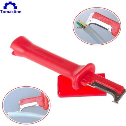 Portable Cable Stripping Knife Hook Wire Stripper Mini Stripping Wire Pliers with Protective Cap Hand Tools for Electrician