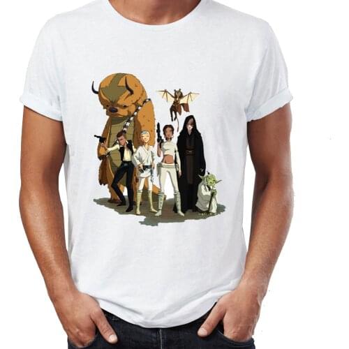 Casual Mens t-shirt Avatar The Last Airbender Aang And Appa Anime Badass Tshirt Unisex Tees Tops Harajuku Streetwear