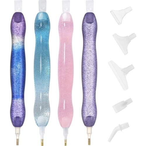 Anti-Slip 5D Resin Pens Diamond Painting Mat Diamond Painting Point Drill Pen Tool Cross Stitch Embroidery DIY Craft Accessory