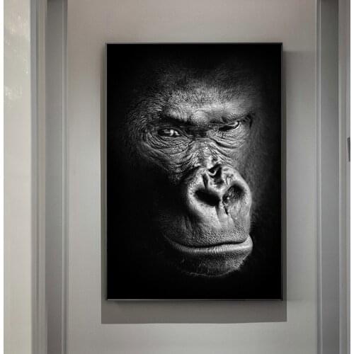 Canvas Painting Animal Wall Art Orangutan Zebra Giraffe Posters and Prints Wall Pictures for Living Room Decoration Home Decor