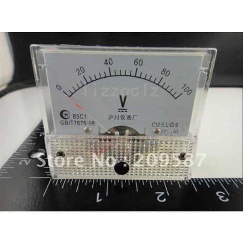 0-100V DC 85C1 Analog Volt Voltage Panel Meter Voltmeter