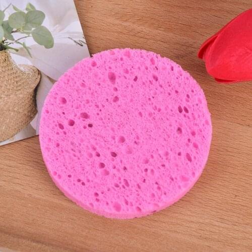 1pcs Face Wash Cleansing Round Sponge Beauty Makeup Tools Cleaning Face Washing Product Wood Pulp Cotton