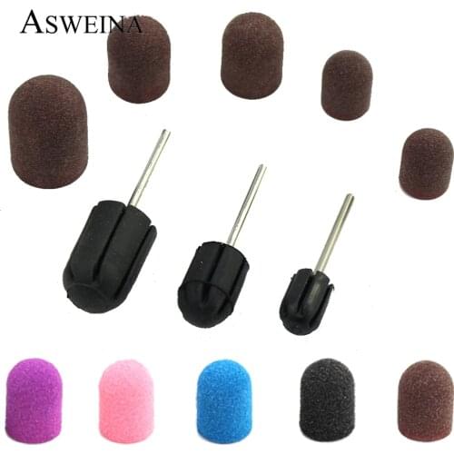 1Pcs Sanding Caps Multi-size Nail Art Sanding Block Bands Electric Pedicure File Cuticure Clean Accessories Nail Art Tool