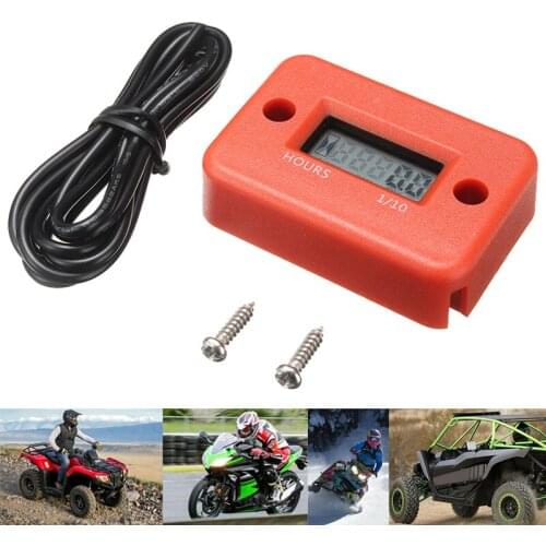 1pc Motorcycle Hour Meter Timer Cafe Racer Digital Counter Moto Jet Ski Timer Accumulator Digital Working Gauge Tool