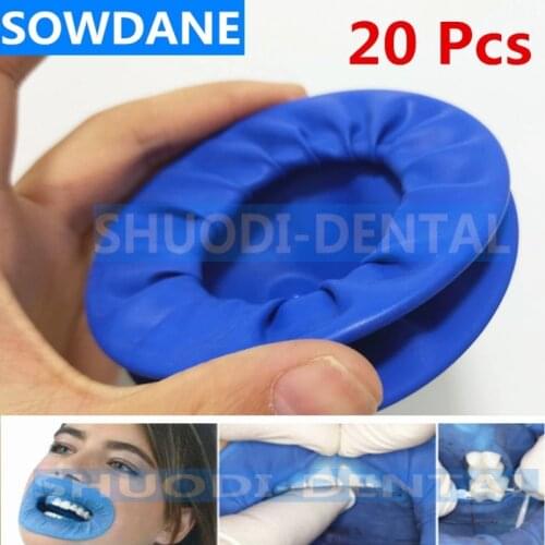 20 Pcs Dental Rubber Dam Cheek Retractor for Natural Rubber Barrier Sterile Dental Mouth Opener Teeth Whitening Disposable