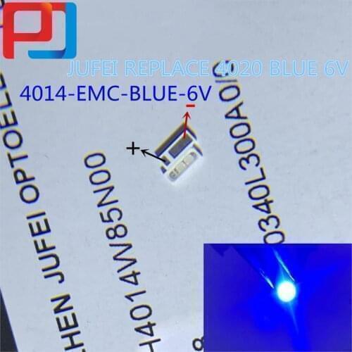 50pcs For Quantum Dot PULAR TV Backlight Application JUFEI LED Backlight 1W 6V 4014 NEW BLUE Backlight for LCD Monitor/TV