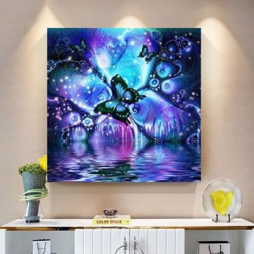 Diy Diamond Painting Diamond embroidery butterfly 5d full square round diamond mosaic Cross Stitch rhinestone pictures A909