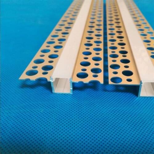 Free Shipping Recessed Aluminium Led Profile for inside corner, Aluminum Channel with holes on flange 2m/pcs 50m/lot