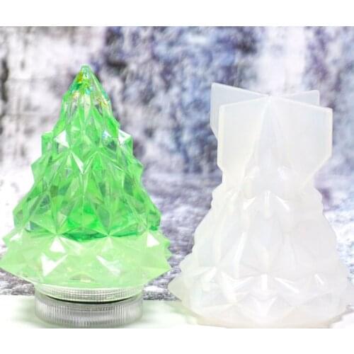 DIY Christmas Tree Lamp Silicone Mold For Uv Resin DIY Clay Epoxy Resin Molds For Jewelry Christmas Decoration
