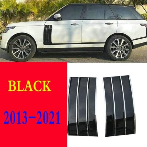 For Range Rover Vogue L405 2013-2021 2pcs Black Door Side Fender Vent Molding Cover Kit