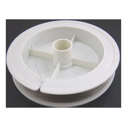 DoreenBeads 1Rolls 40M Silver Color Tiger Tail Beading Wire 0.5mm