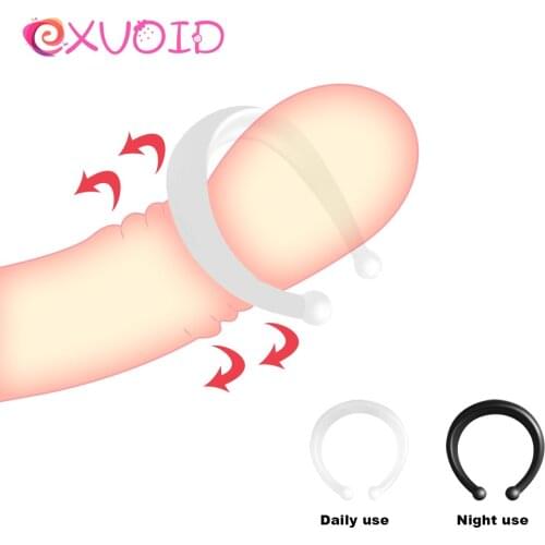 EXVOID Cock Rings Foreskin Correction Penis Ring Delay Ejaculation 2 Size Intimate Goods Scrotum Bind Penis Sleeve