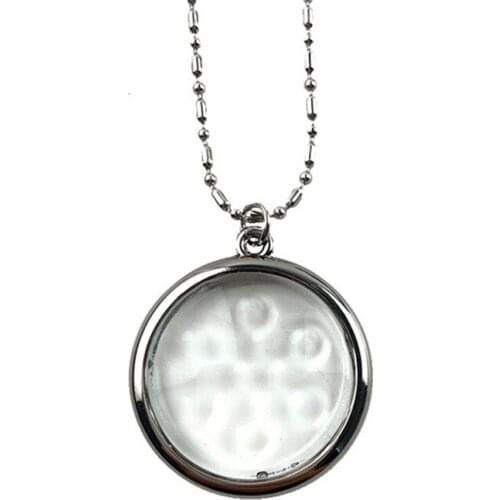 EBUTY BIO Pendant White Glass Fashion Jewelry Health Healing Ions Charms Necklace Best Gift for Women with Box