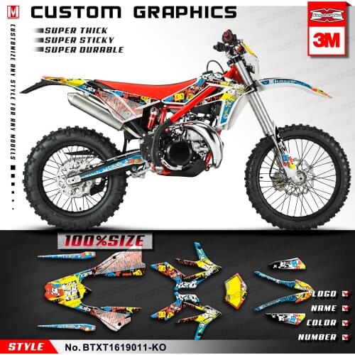 KUNGFU GRAPHICS Motocross Stickers Custom Decals for Beta X-trainer 250 300 Xtrainer 2016 2017 2018 2019 2020
