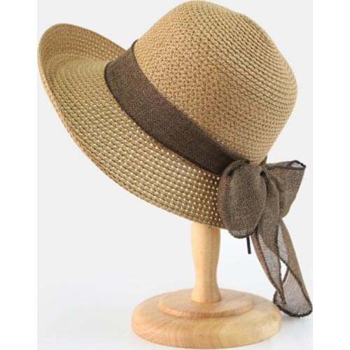 Summer Sun Hats For Women Foldable 2018 Straw Sunbonnet Wide Brim Floppy Cloche Hat Vacation Beach Style Chapeau Paille Femme