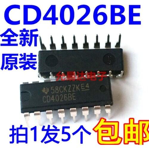 Xinyuan 10pcs/lot CD4026 CD4026BE 4026 IC CMOS Counters Decade/Divider DIP-16