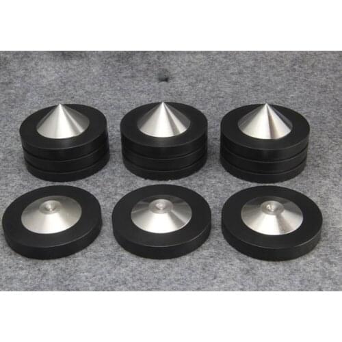 NEW Black Crystal Steel Dia 49*37mm Sound Isolation Feet Speaker Spikes Audio Cones HiFi Mounts Amplifier Feet