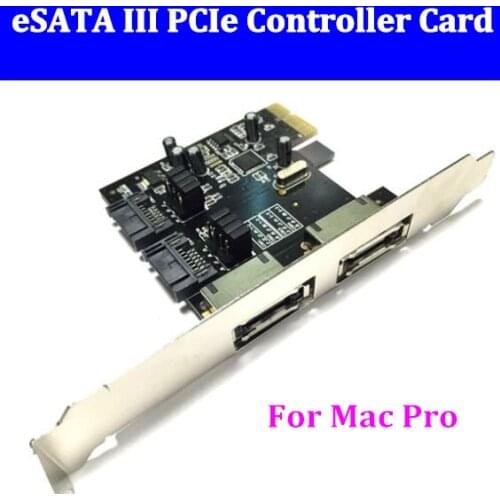 New 2Port eSATA III PCIe Controller Card For Apple Mac Pro 1,1-5,1 2006-2012