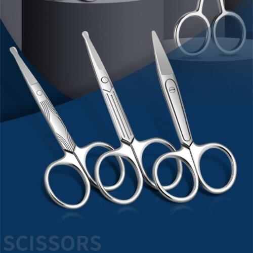 Stainless Steel Scissors Eyebrow Nose Hair Removal Scissors Small Nail Manicure Tools Facial Trimming Tweezer Makeup Scissors